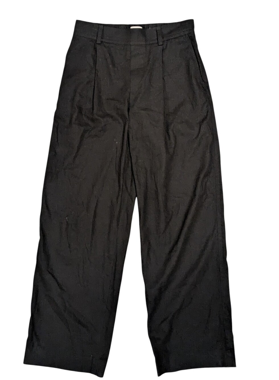 Vince Black Linen Blend Wide Leg Pull On Pants Size Small - Picture 2 of 13